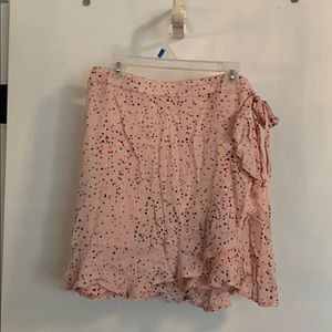 Pink boutique ruffle wrap skirt